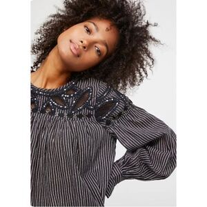 NWT FREE PEOPLE DREAM AWAY EMBROIDERED TOP, szXS